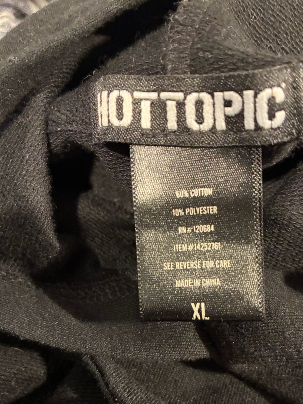 Hot Topic Black Branded Off The Shoulder Shirt with Metal Detail - Picture 3 of 5